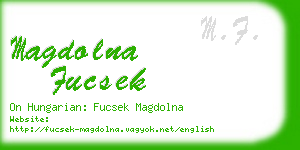 magdolna fucsek business card
